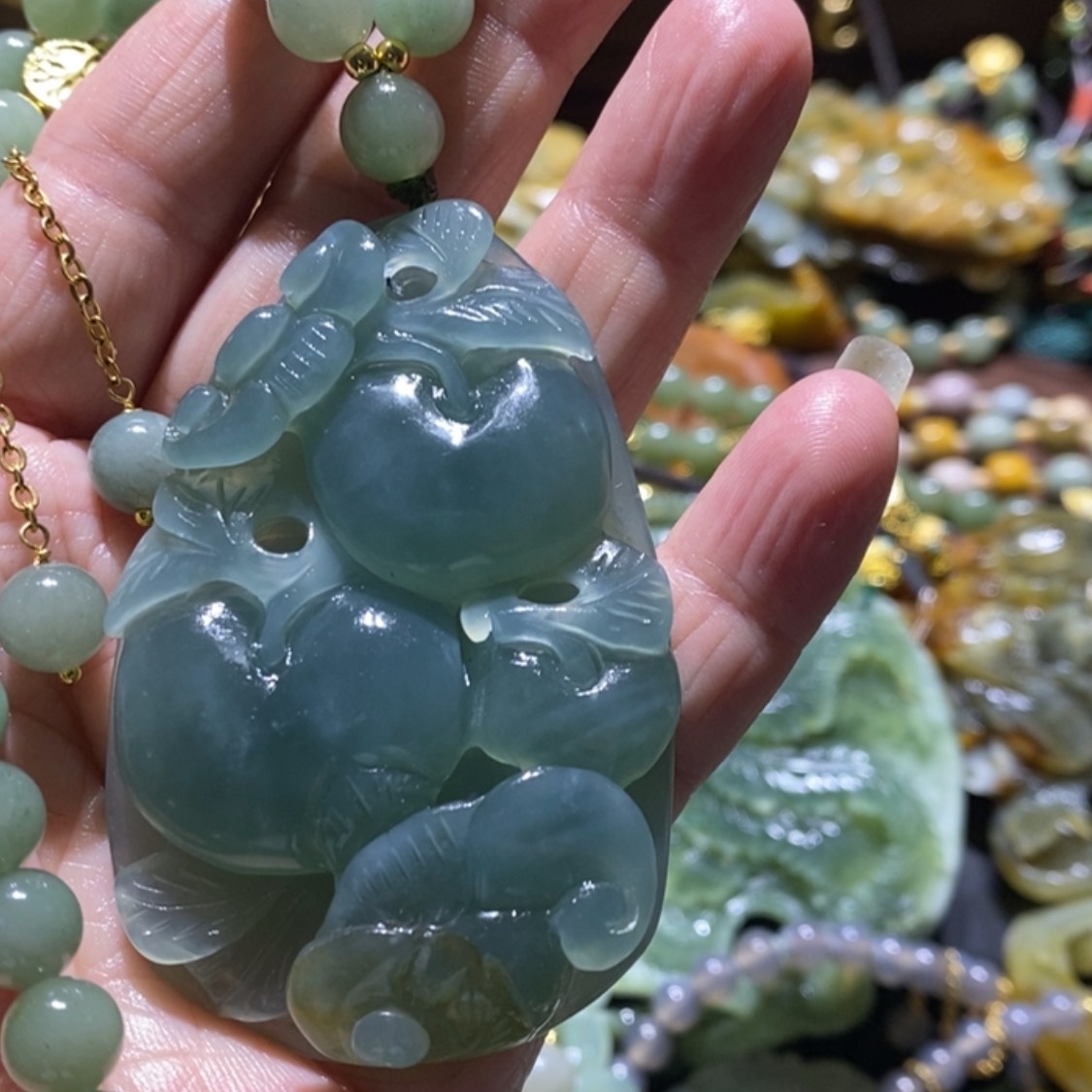 【闪购商品】岫玉毛衣链未镶嵌