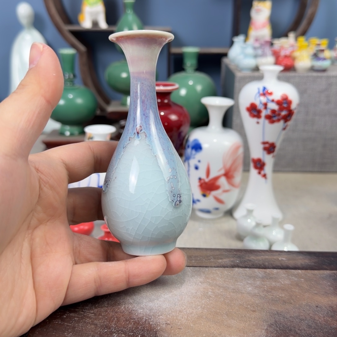 陶瓷手工小花器摆件