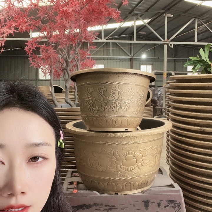 圆形120花盆有孔1个圆60盆2个有孔