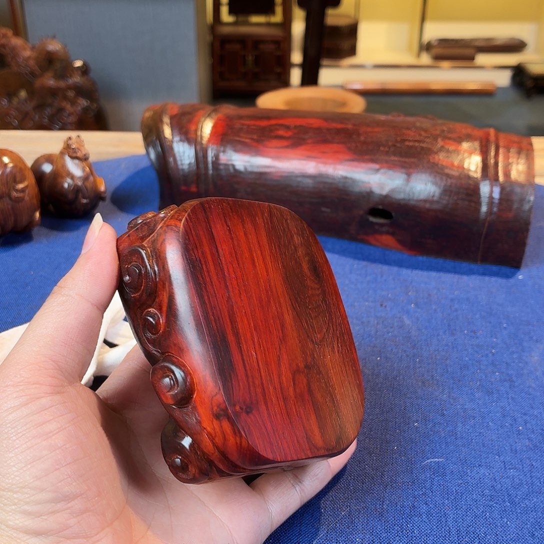 无***月紫檀木类端景台紫檀