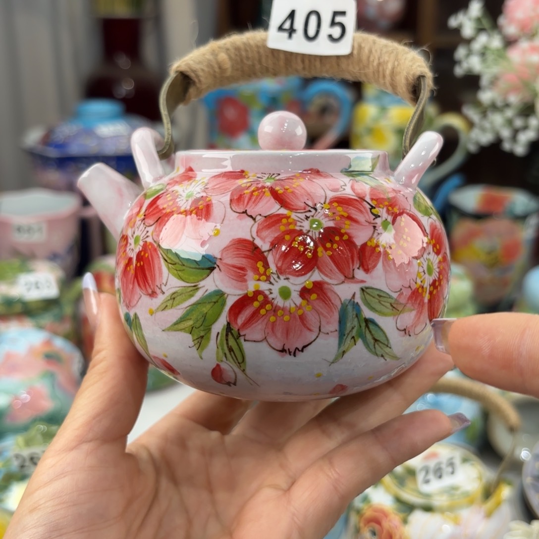 瓷片景德镇手绘高温釉下彩陶瓷茶具