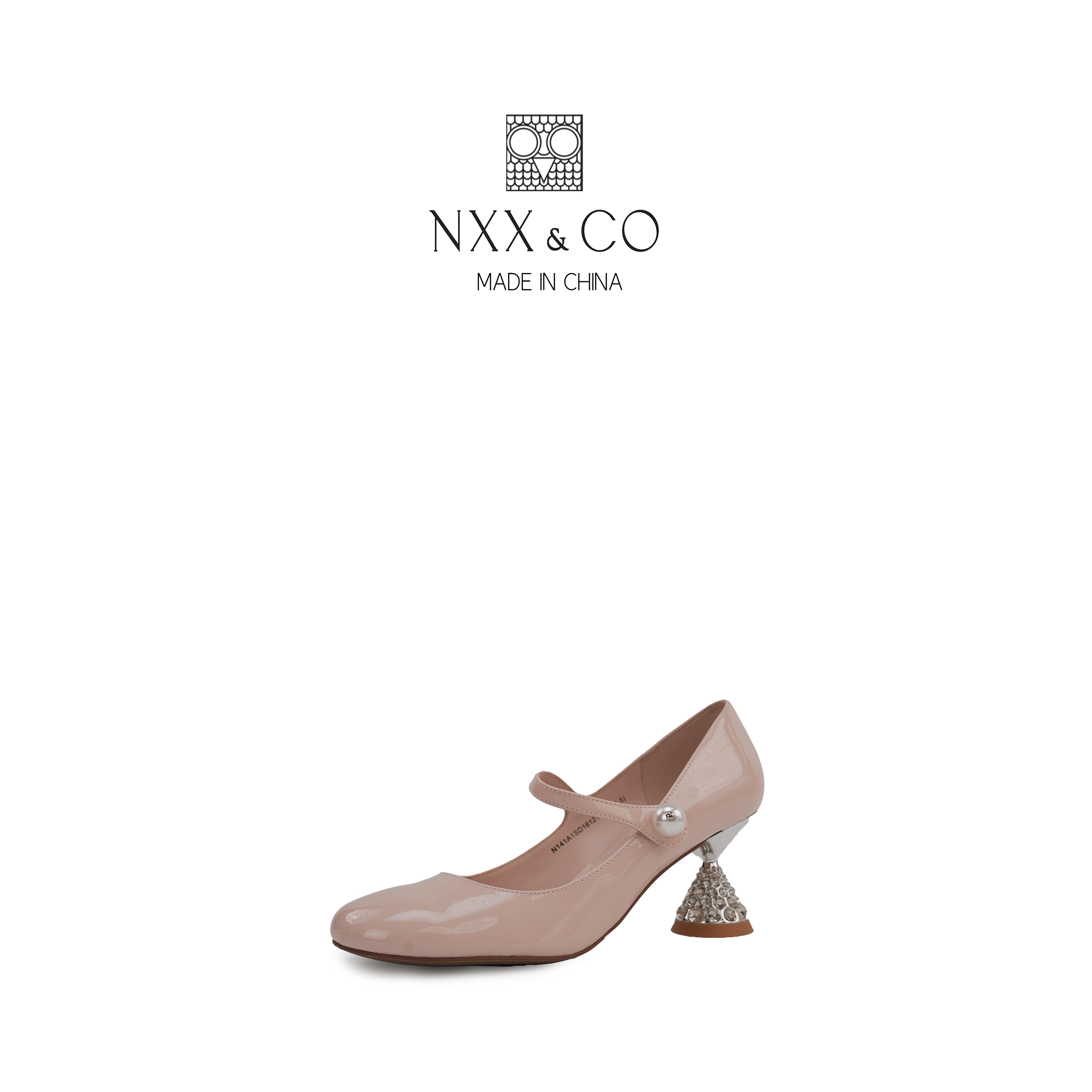 NXX&CO微瑕【若侨专属】气质玛丽珍鞋粗跟漆皮女鞋浅口中跟单鞋法式
