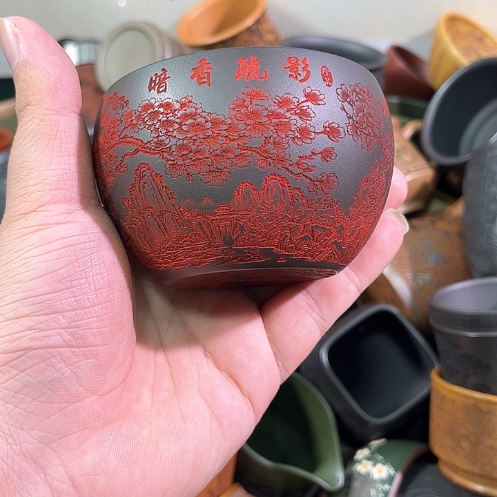 茶杯紫砂全手工紫砂主人杯