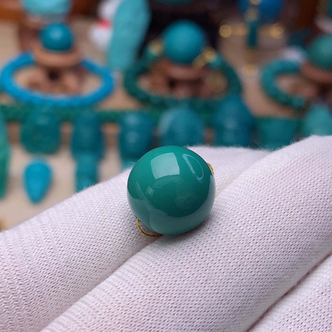 绿松石珠宝奇石未镶嵌13m m