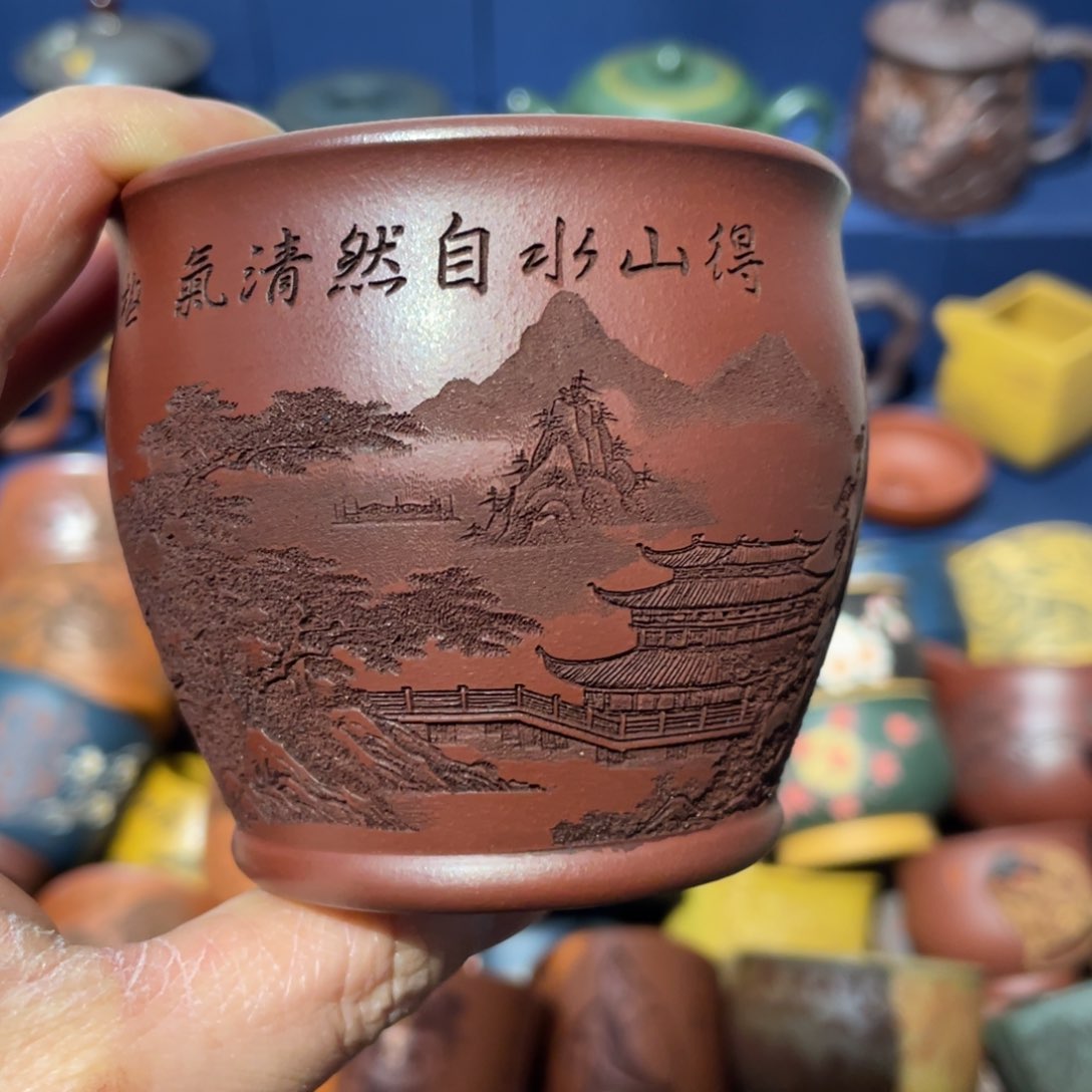 原矿紫砂手工主人杯