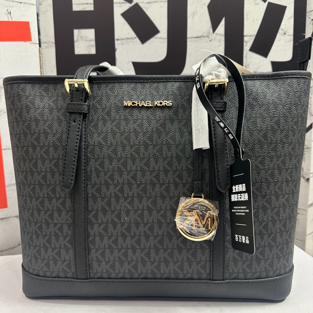 99新 MICHAELKORS/迈克高仕 T003 单肩包拉链耐磨公文包黑色单肩