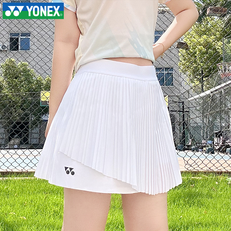 新款YONEX尤尼克斯网羽速干短裙女裙百褶裙透气吸汗裙子220113TCR