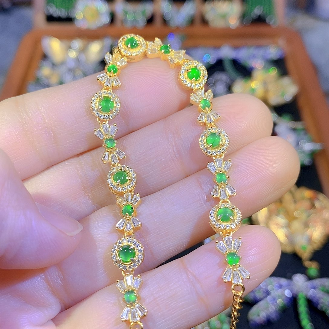 吊坠(不含链)银S925镶嵌翡翠