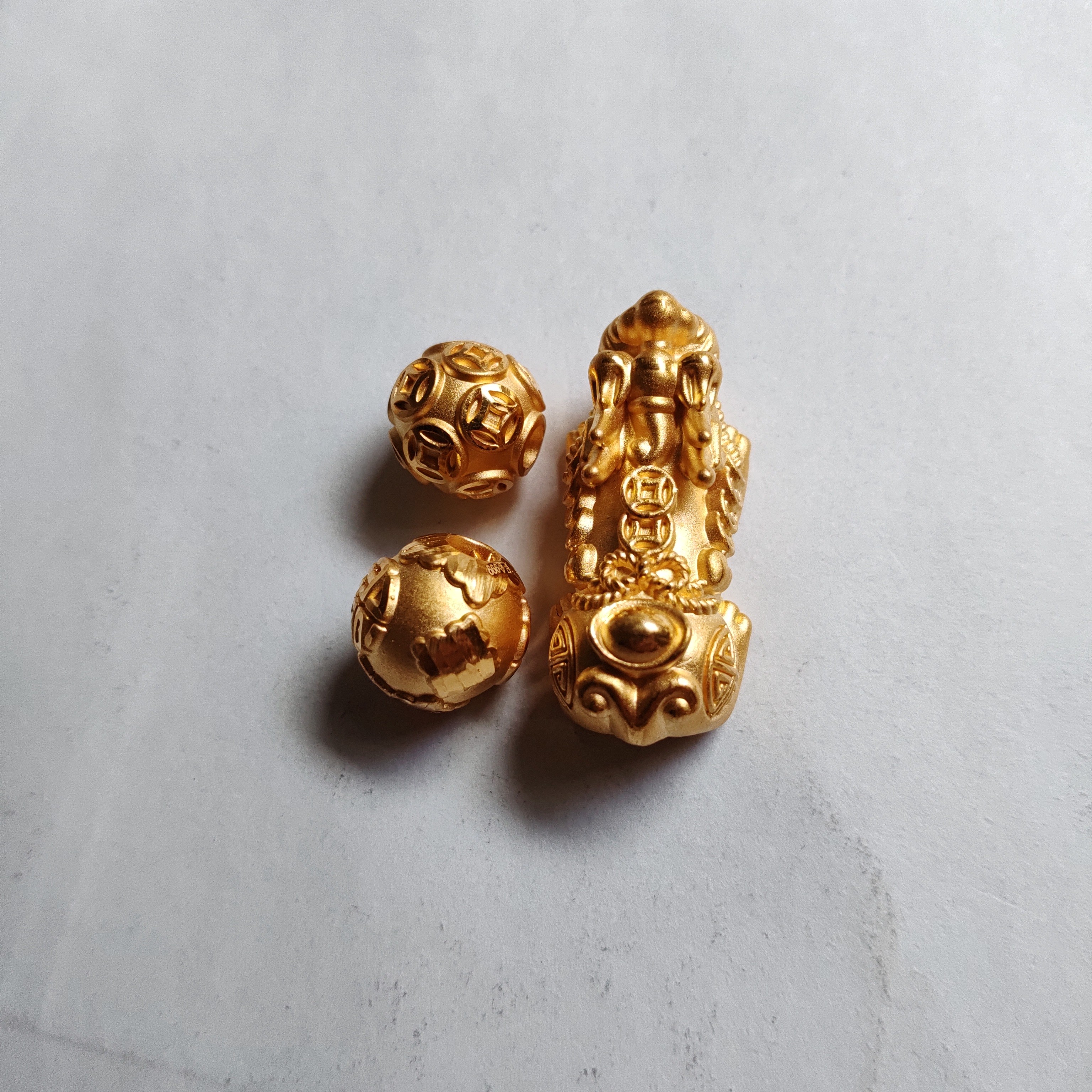 金元宝足金999貔貅珠子首饰