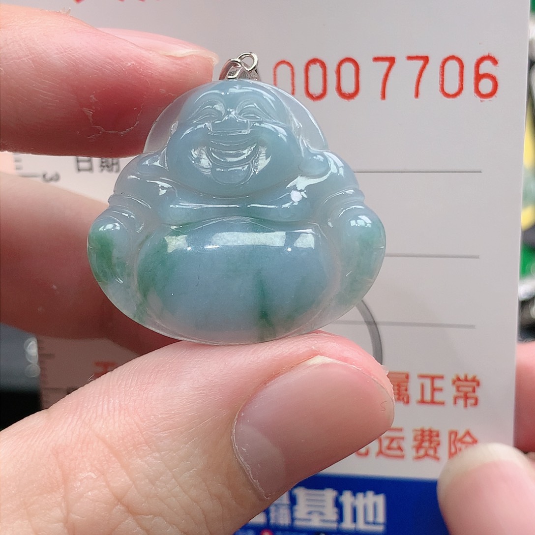 翡翠吊坠(不含链)银S925镶嵌
