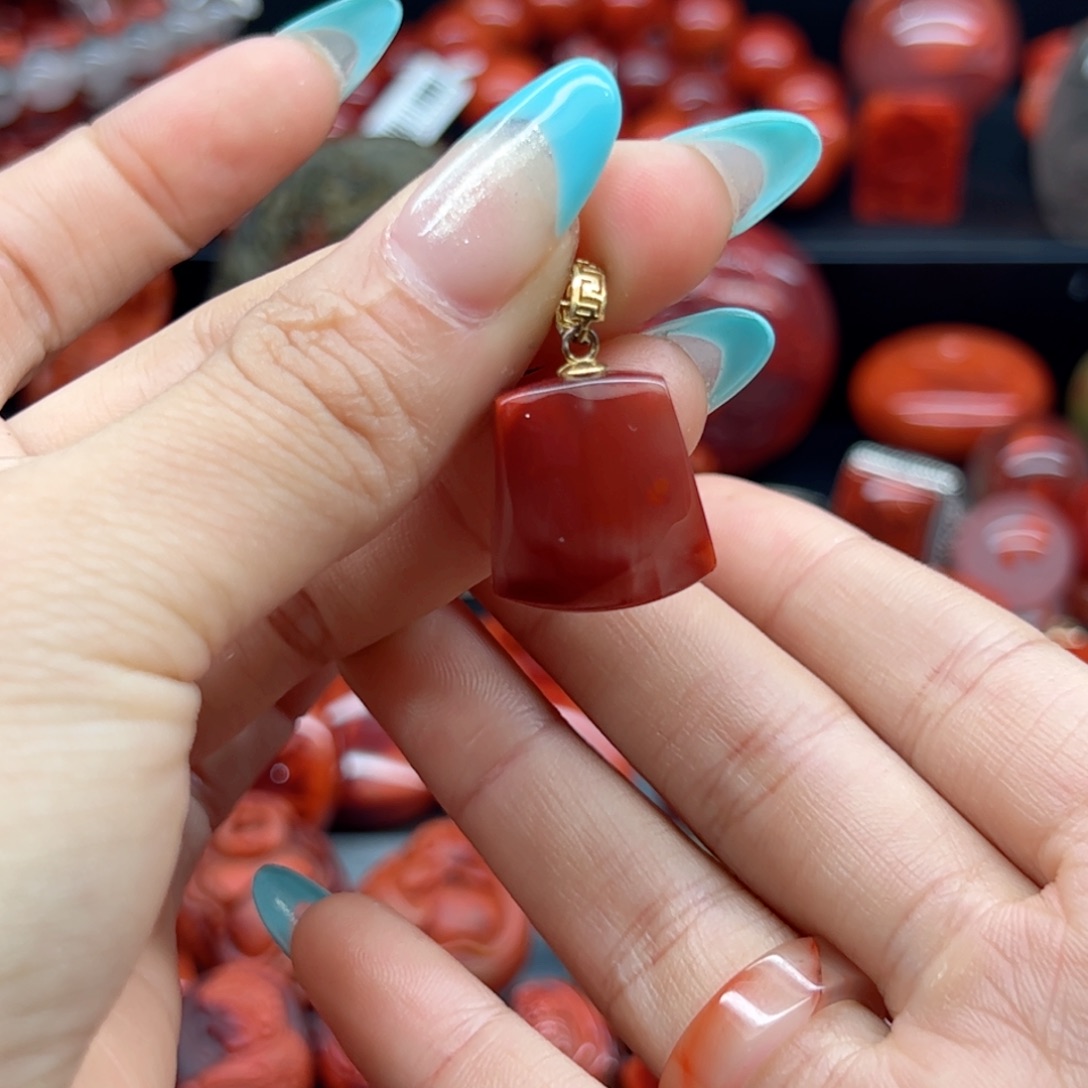 南红玛瑙配饰银S925镶嵌