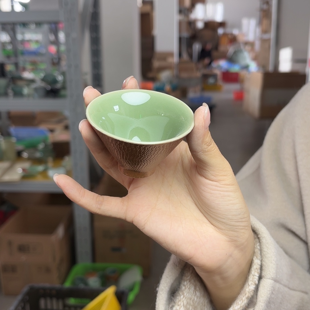 龙泉云间青瓷小米茶器