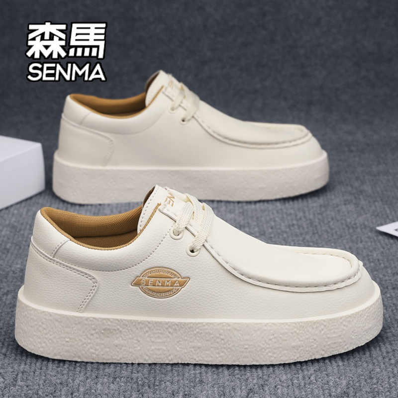 SENMA/森马一脚蹬男鞋冬季潮流百搭厚底鞋子休闲运动低帮增高板鞋