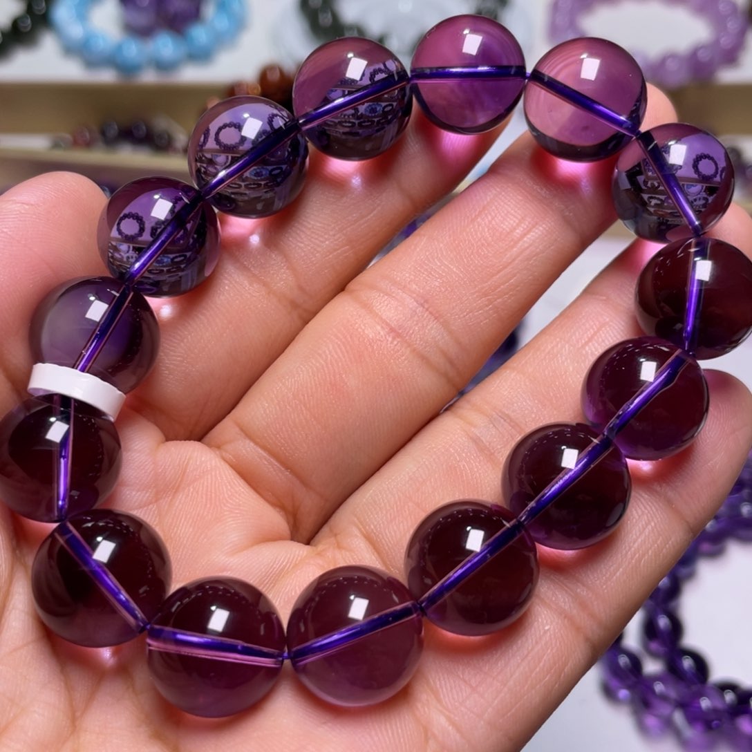 水晶手链未镶嵌巴西紫水晶