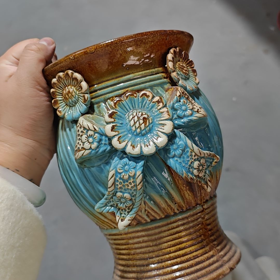 红陶吸水透气的白陶花盆凑满12发货