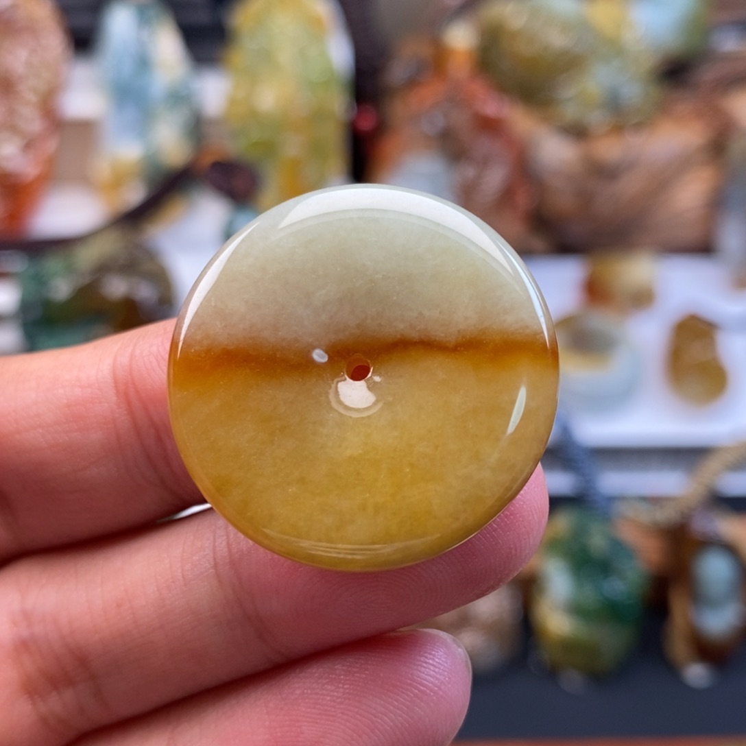 翡翠未镶嵌颈饰缅甸天然翡翠平安扣