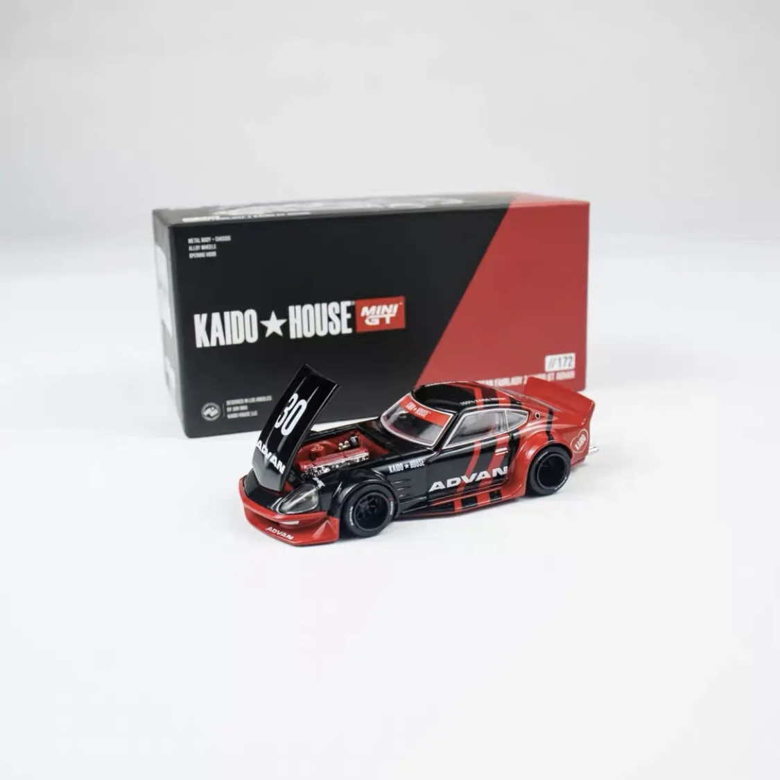 MINIGT 1:64 KAIDO House尼桑Fairlady Z GT阿迪王ADVAN汽车模型