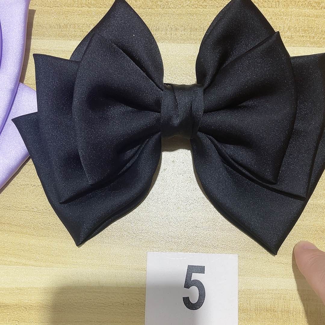 皮质铁合金蝴蝶结发夹