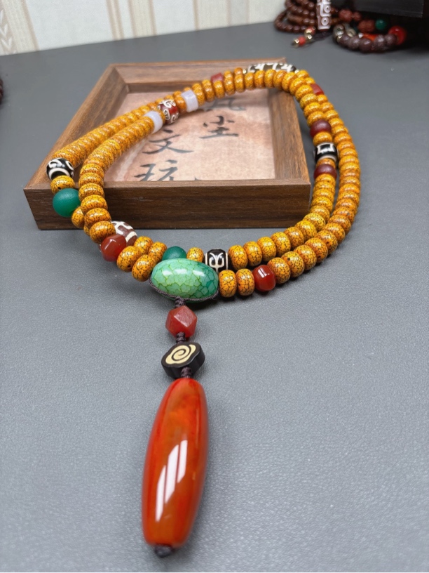 12+药片星月脖挂   开片 大年份