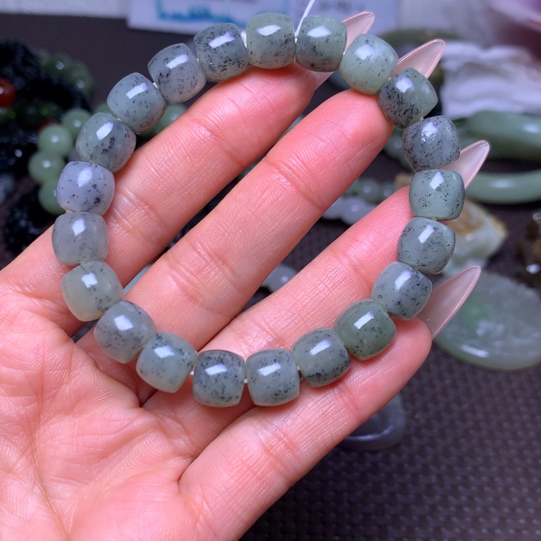 和田玉未镶嵌手串卡10