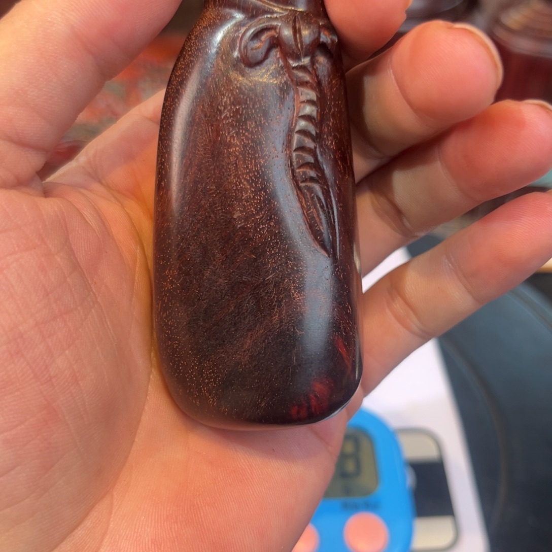 夫***生印度小叶紫檀手把件