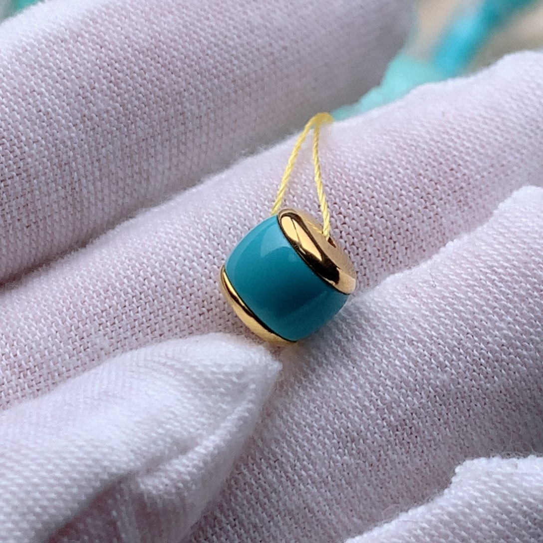 绿松石珠宝奇石18K金镶嵌