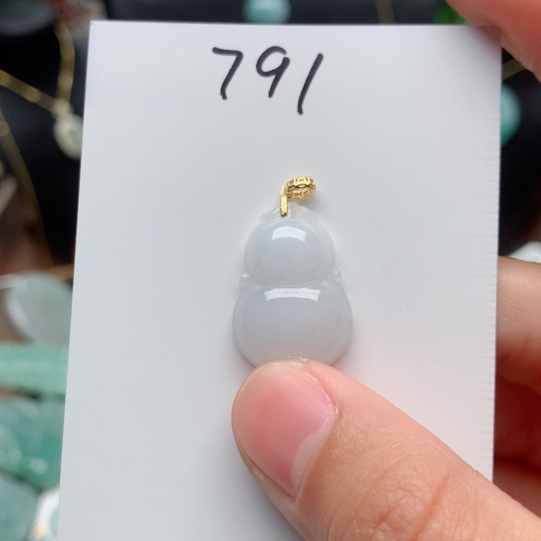 翡翠颈饰银S925镀金镶嵌吊坠