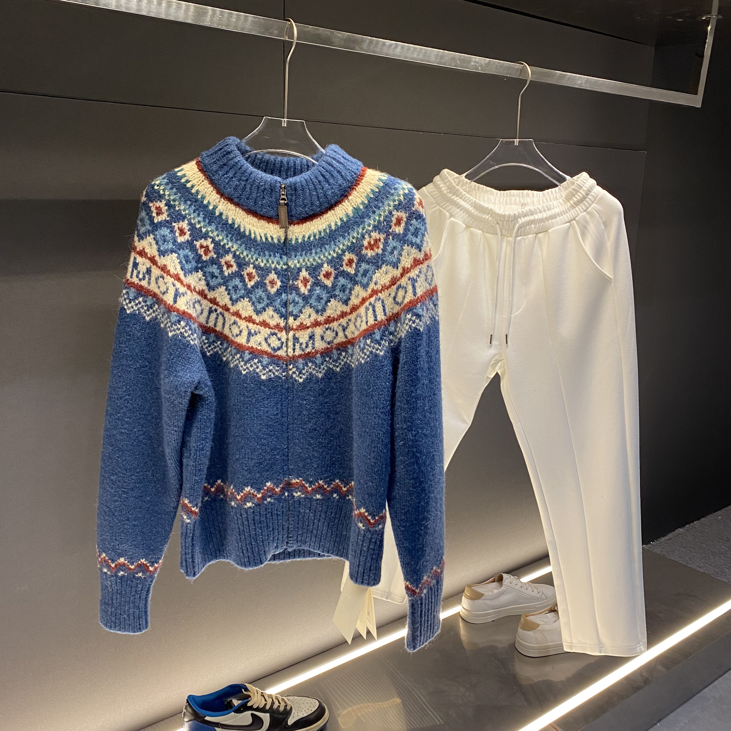 时尚秋冬设计感提花多巴胺日系针织衫毛衣