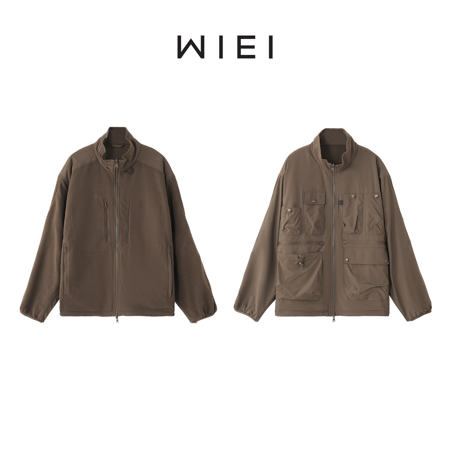 《WI EI》双面穿多口袋 美式立领 机能工装夹克外套 25022