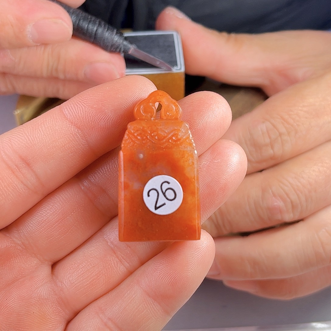 寿山石印石老挝石26号2.0厘米