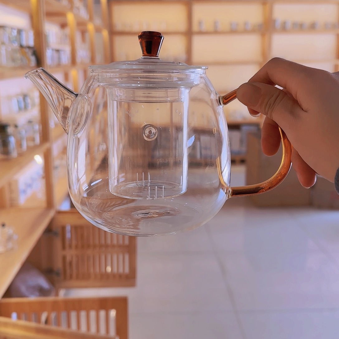 【闪购商品】高硼硅玻璃茶水分离H813琥珀