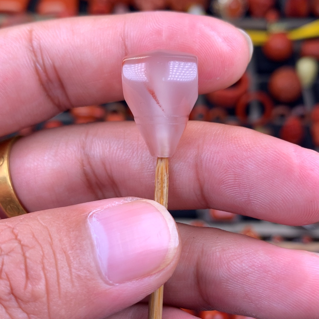 佛***拉南红玛瑙未镶嵌冰飘三通14+