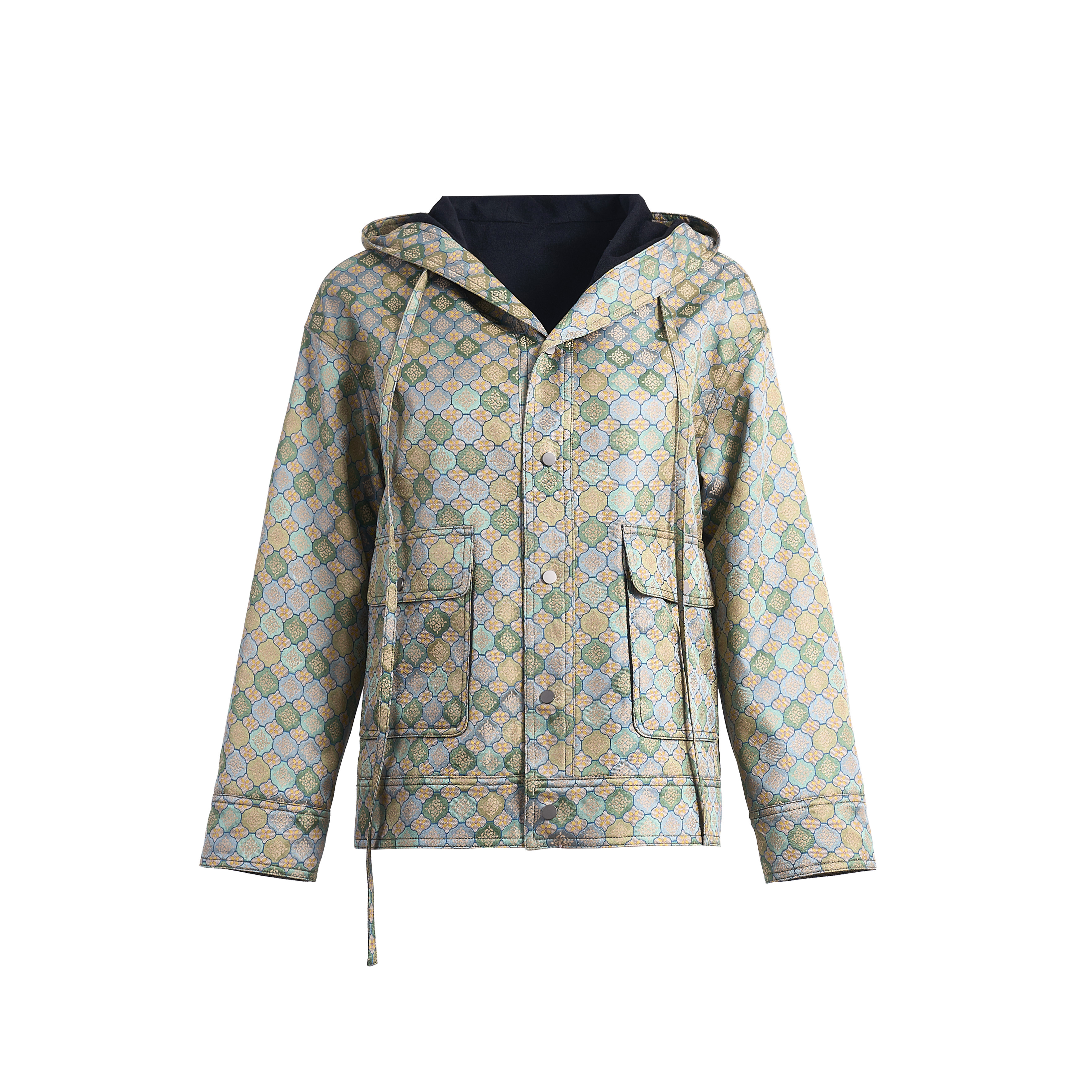 天花韵锦冬款连帽外套