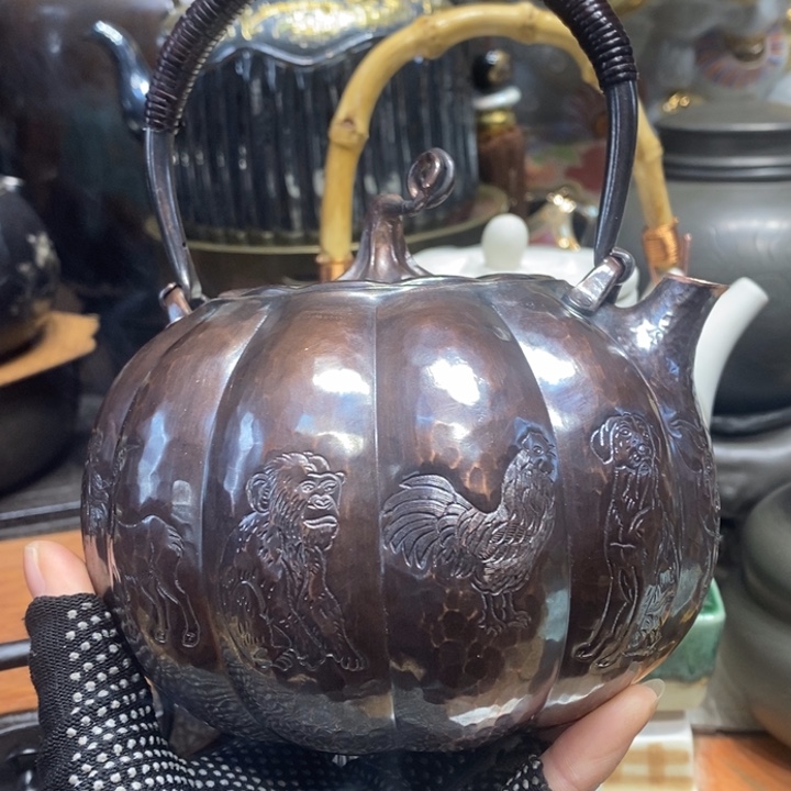 蜜安罐瓷香炉锡茶则