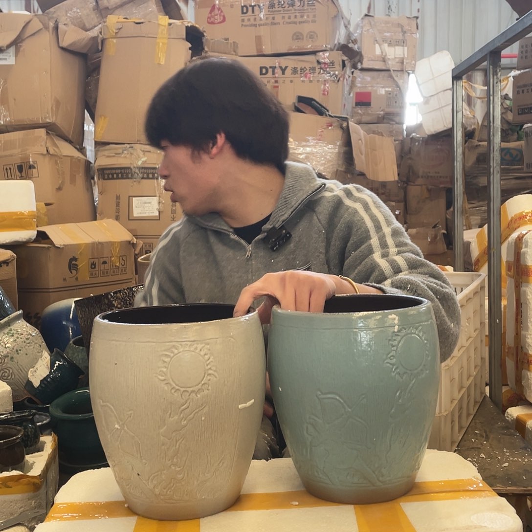 红陶宜兴紫砂花盆