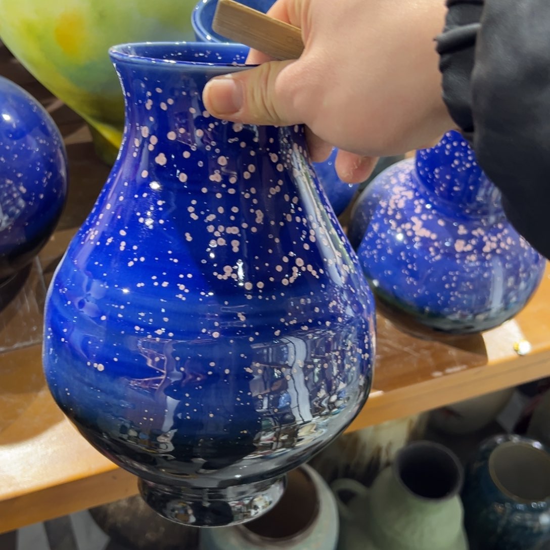 摆件陶瓷花瓶高25口8