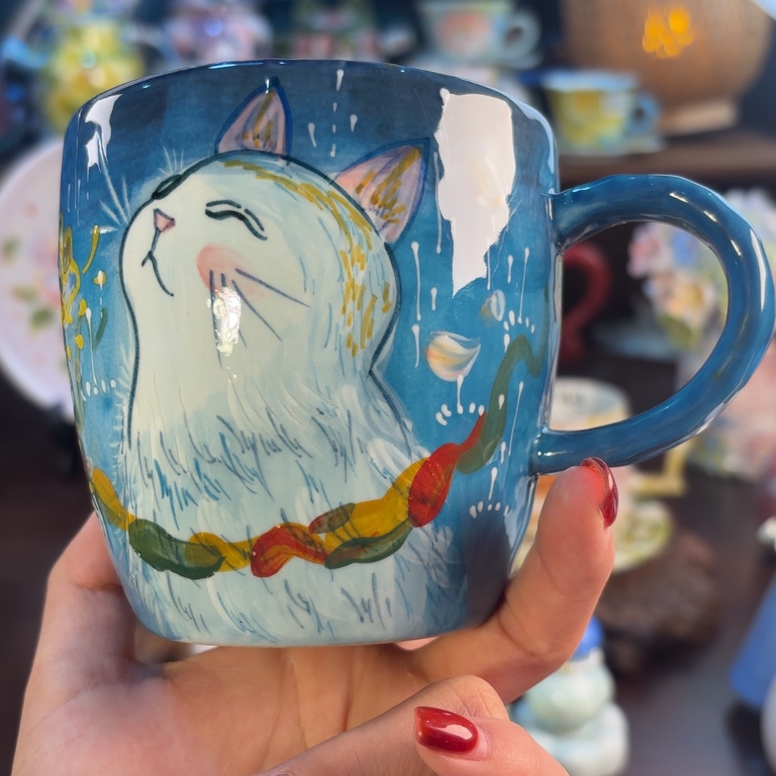 景德镇手绘高温釉下彩陶瓷茶具