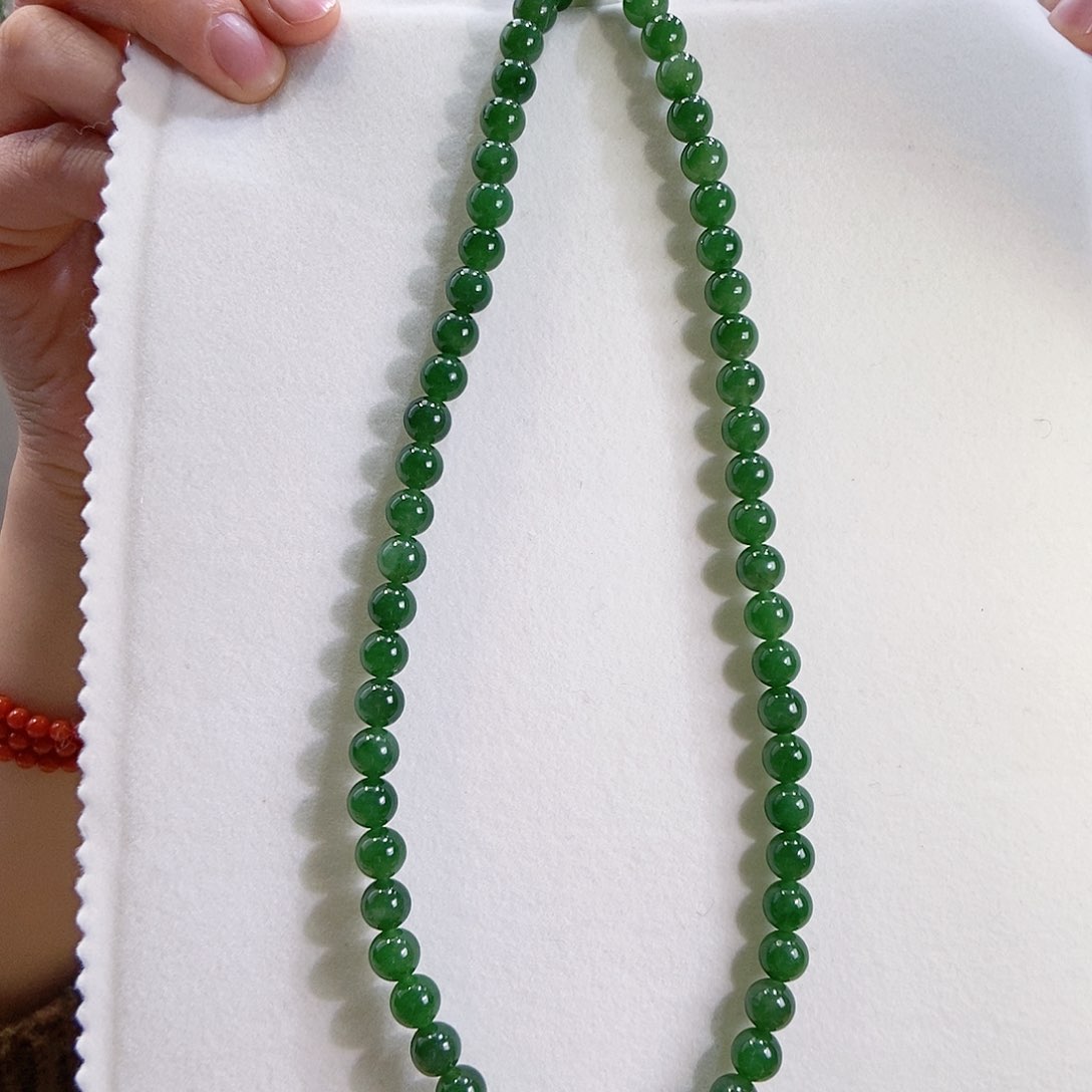 和田玉（碧玉）颈饰未镶嵌韩*项链