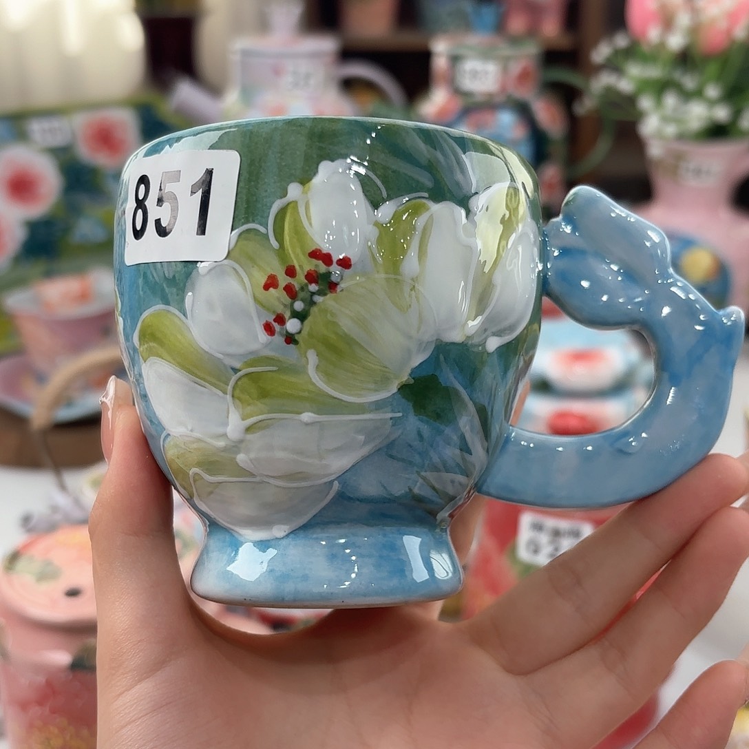 景德镇手绘高温釉下彩陶瓷茶具
