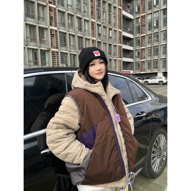 【店主实拍】户外白鸭绒防泼水拼色羽绒马甲男女冬季保暖上衣