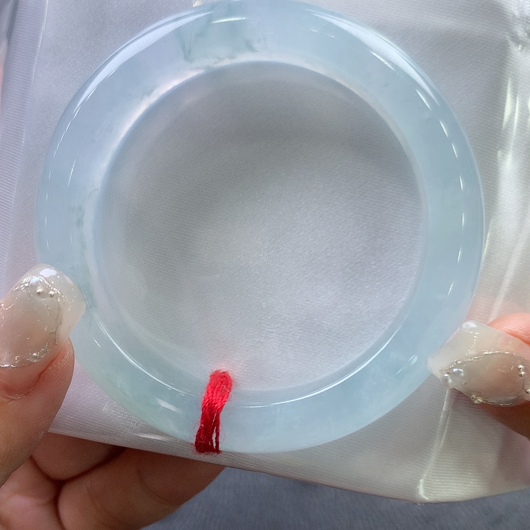 翡翠未镶嵌手镯52.5正圈