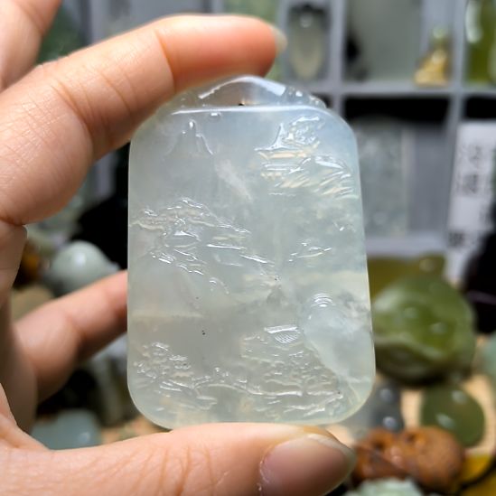 未镶嵌岫玉吊坠(不含链)