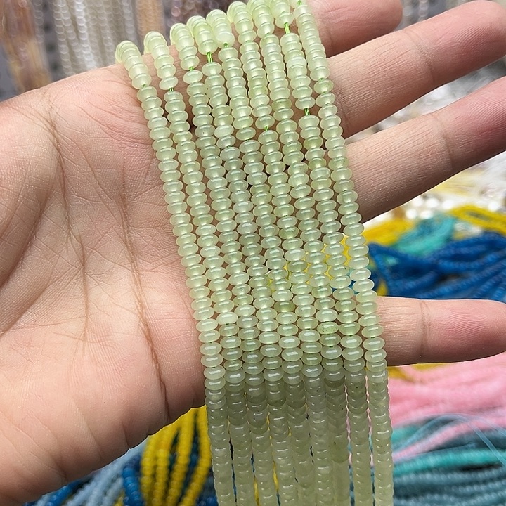 玛瑙/玉髓未镶嵌珠宝半成品一条4/2mm晴水算盘珠