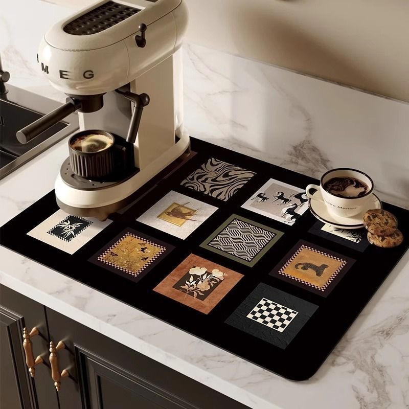 厨房沥水惨垫高级耐脏硅藻泥茶吧吸水垫速干桌垫桌面防滑垫隔热垫