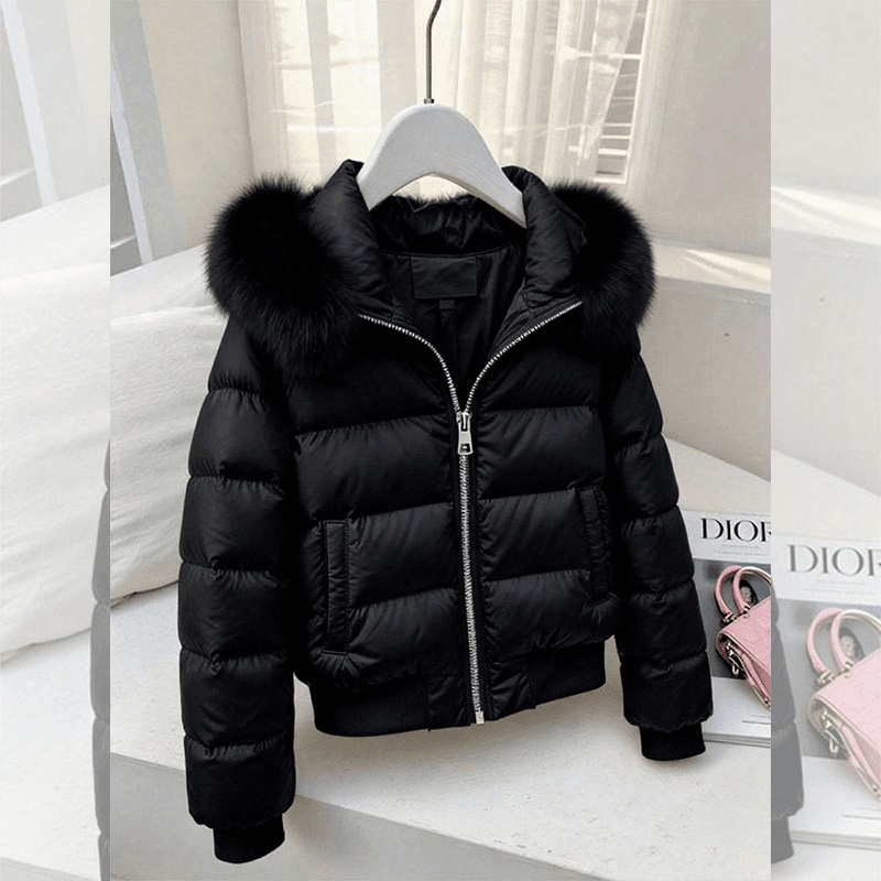 黑色棉服厚外套女时尚百搭冬季气质轻熟风棉衣洋气减龄面包服棉袄