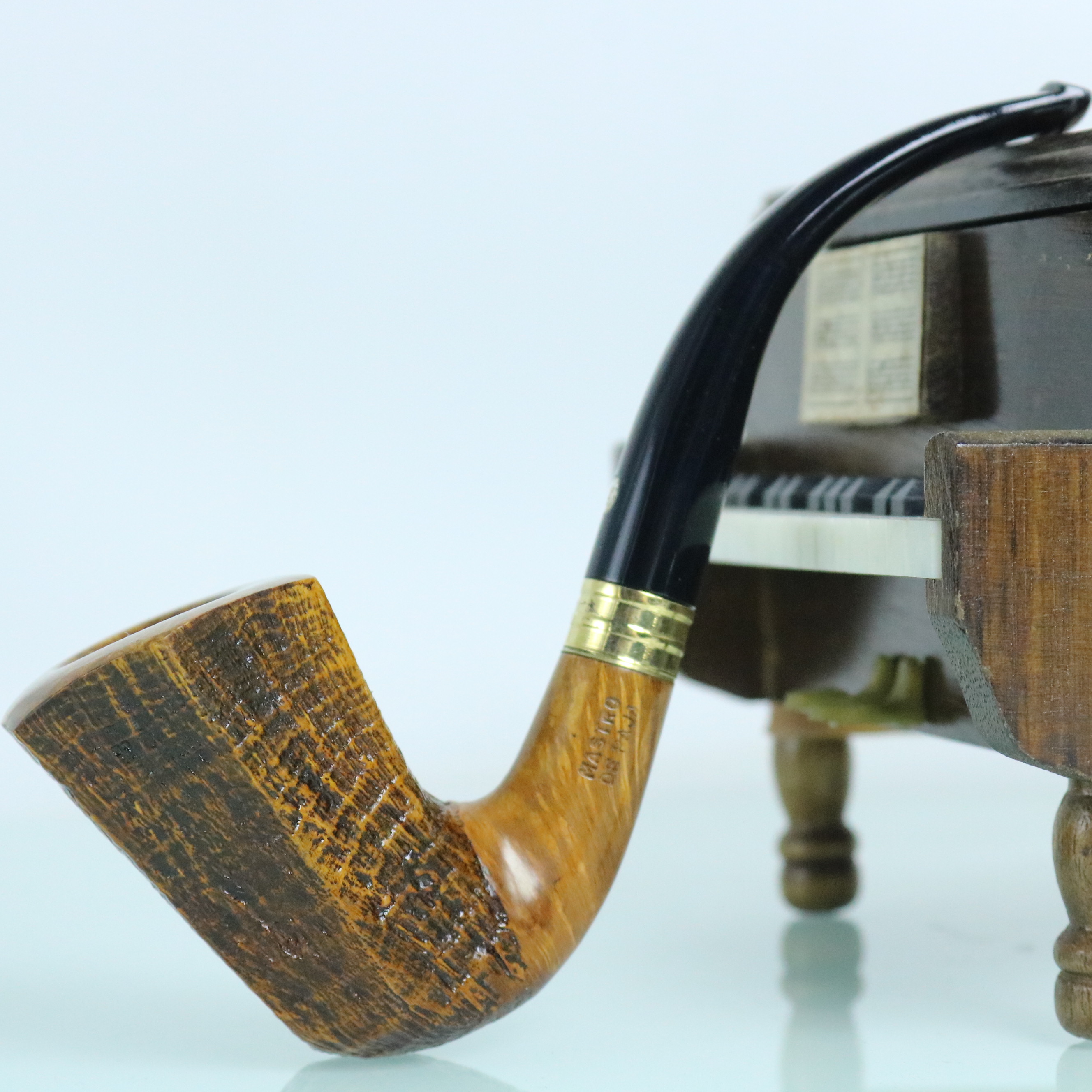 意大利Mastro de Paja 马仕三太阳神弯斗手工石楠木老烟斗