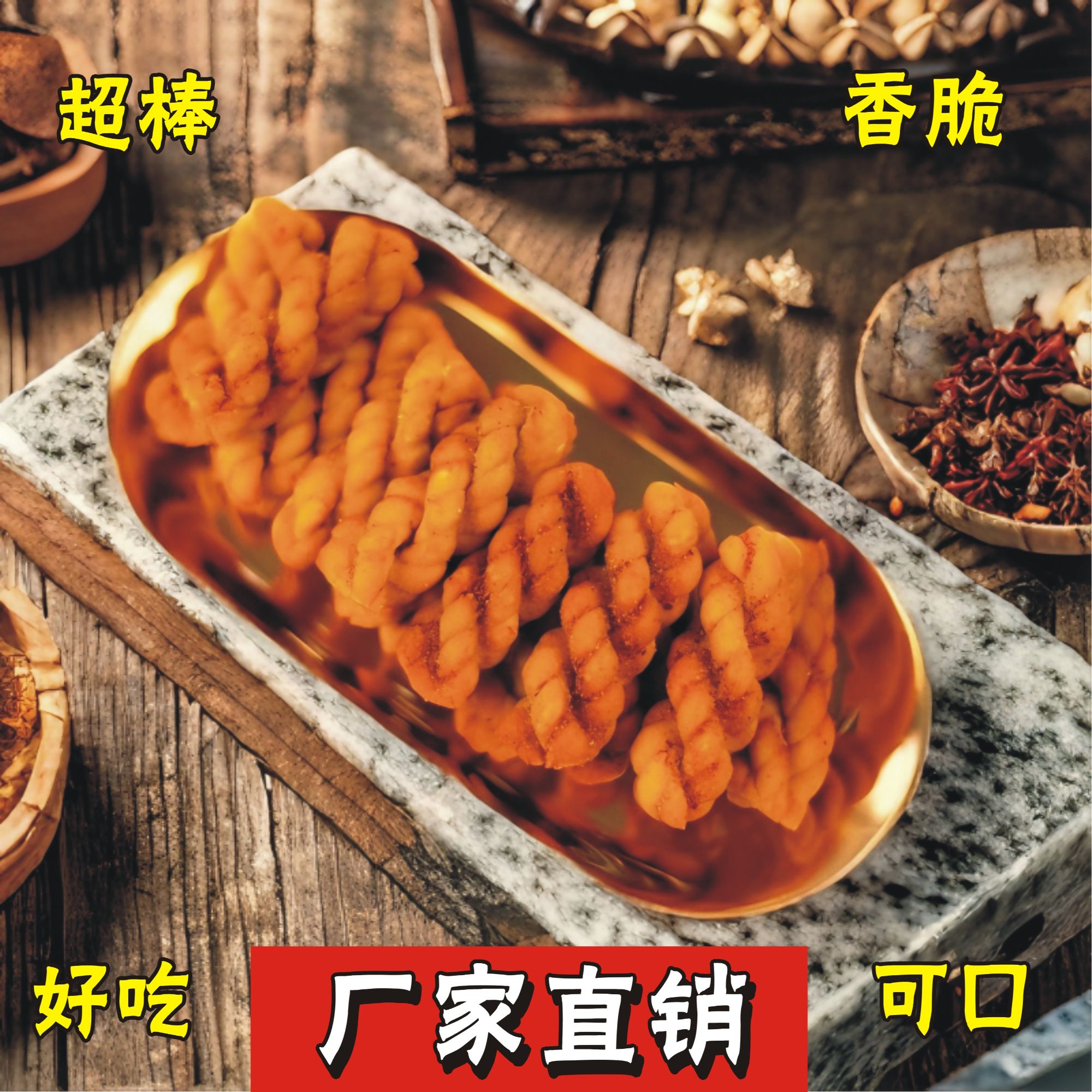 【子诺】怪味小麻花酥脆可口零食品休闲小吃100g/袋 传统糕点面食