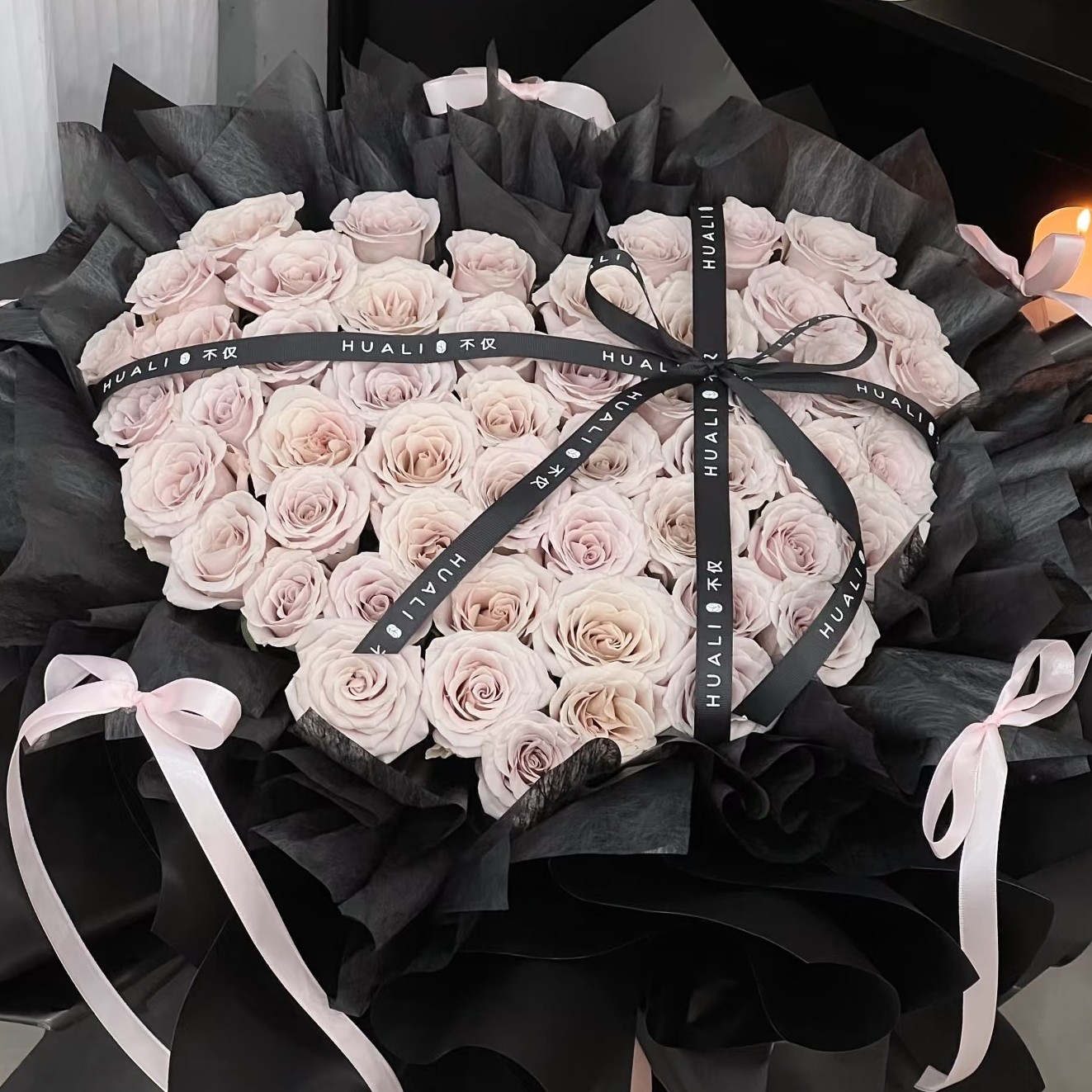 52朵高级曼塔玫瑰花同城送花送女友老婆生日鲜花送花上门