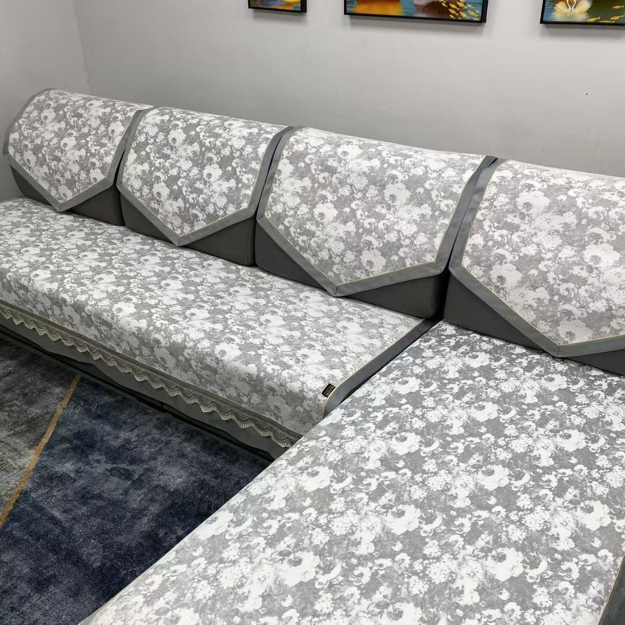 （花海靠背巾，扶手巾）防滑多功能四季通用简约百搭沙发垫靠背巾