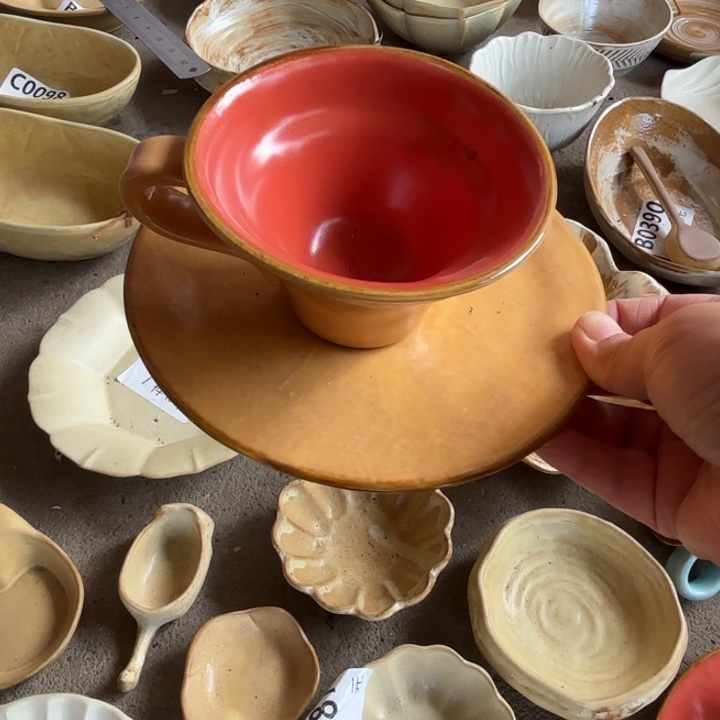 陶瓷咖啡杯一套微瑕1个